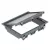 Obo Bettermann 7405308 GES6 U 7011 szerelvénybetét csatornaszereléshez 273x220x61   acélszürke