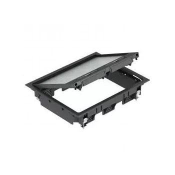   Obo Bettermann 7405312 GES6 U 9011 szerelvénybetét csatornaszereléshez 273x220x61   grafitszürke