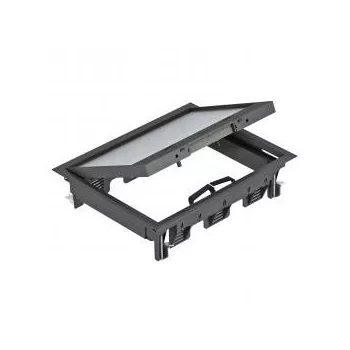   Obo Bettermann 7405322 GES6-2U10T 9011 Szerelvénybeépítő egység univerzális 274x221x66   grafitszürke