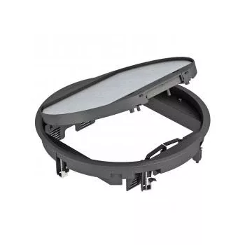  Obo Bettermann 7405466 GESR9-2U12T 9011 Szerelvénybeépítő egység kerek univerzális 324x324x68   grafitszürke
