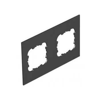   Obo Bettermann 7408180 T12L P2S 9011 fedlap 2xEK, T12L-hez 142x88mm   grafitszürke