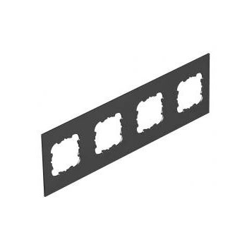   Obo Bettermann 7408196 T12L P4S 9011 fedlap 4xEK, T12L-hez 284x88mm   grafitszürke