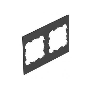   Obo Bettermann 7408252 T4B P3S 9011 fedlap 2xEK, T4B-hez 110x77mm   grafitszürke