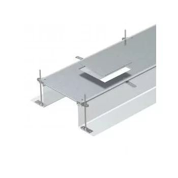   Obo Bettermann 7424222 OKA-G50040240D9 nyitható padlócsatorna GES9 szerelvénybetéthez 2400x500x240 FS szalaghorganyzott, DIN EN 10346