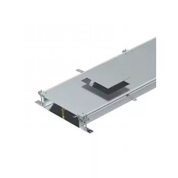   Obo Bettermann 7424682 OKA-W40010050D6 nyitható padlócsatorna GES6 szerelvénybetéthez 2400x400x100 FS szalaghorganyzott, DIN EN 10346
