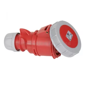   PCE, 2242-6, ipari csatlakozó lengő dugalj egyenes 4P (3P+F) 32A 6h, 400V 50/60 Hz, IP67, Dafh-323, piros, csavaros csatlakozás, Shark (PCE 2242-6)