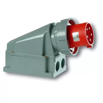   PCE, 534-6, ipari csatlakozó rögzíthető dugvilla 4P (3P+F) 63A 6h, 400V 50/60 Hz, IP67, Dfr-633, piros, csavaros csatlakozás, Power Twist (PCE 534-6)