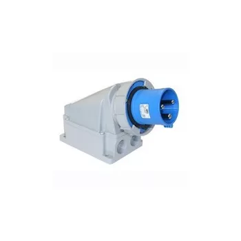   PCE, 543-6, ipari csatlakozó rögzíthető dugvilla 3P (2P+F) 125A 6h, 230V 50/60 Hz, IP67, Dfr-1252, kék, csavaros csatlakozás, Power Twist (PCE 543-6)