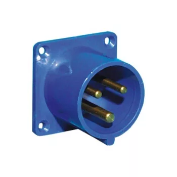   PCE, 623-6, ipari csatlakozó beépíthető dugvilla egyenes 3P (2P+F) 32A 6h, 230V 50/60 Hz, IP44, Dfb-232, kék, csavaros csatlakozás (PCE 623-6)