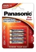 Panasonic Pro Power 1,5 V LR03 ( AAA ) alkáli, tartós mikró elem, nagy energiaigényű készülékekhez. 4 db / csomag ( ADVANCED LR03PPG4BP )