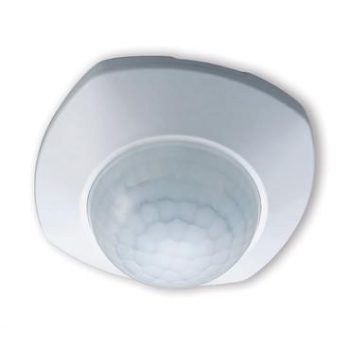   Perry Electric, 1SPSP016, beltéri álmennyezeti mozgás és jelenlétérzékelő, 360° érzékelési szög, 30-200 Lux beállítható megvilágítás, 5mp-12p beállítható időkésleltetés, IP20, fehér (Perry 1SPSP016)