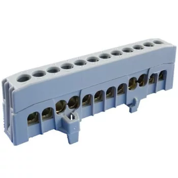   Pollmann, kalapsínre rögzíthető sorkapocs, 12x16mm2 szürke, csavaros csatlakozás, A12-F2 (Pollmann 2020271)