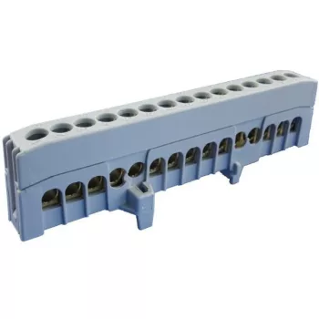   Pollmann, kalapsínre rögzíthető sorkapocs, 15x16mm2 szürke, csavaros csatlakozás, A15-F2 (Pollmann 2020274)