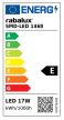 Rábalux 1468 SMD-LED fényforrás, E27 foglalat, 2100 lm, 17W teljesítmény, 15000h élettartammal, 230V, 50Hz, 3000K, 3 év garanciával ( Rábalux 1468 )