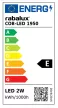Rabalux COB-LED 1950 LED izzó, átlátszó, G4 foglalat, 2 W, 230 lm, 4000 K, IP20