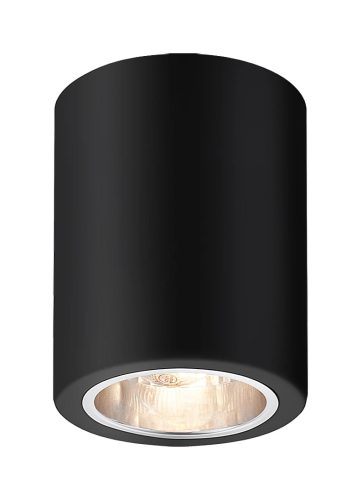 Rábalux 2055 KOBALD beltéri ráépíthető és beépíthető lámpa matt fekete színben, E27 foglalattal, IP20 védettséggel ( Rábalux 2055 )