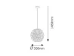 Rabalux Arsena 2222 függeszték, sárga, 1x E27 (max 60 W) foglalat, IP20