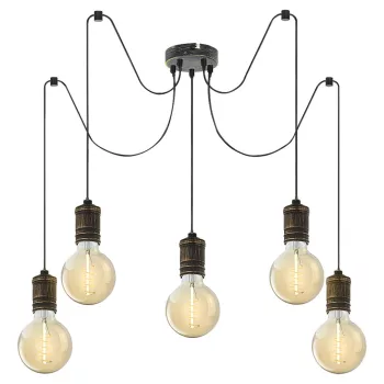 Rabalux Fidel 3218 függeszték, antik arany, 5x E27 (max 25 W) foglalat, IP20