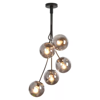   Rábalux 3508 GLORY beltéri függeszték matt fekete színben, 5db E14 foglalattal, IP20 védettséggel ( Rábalux 3508 )