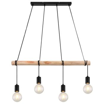   Rábalux 3980 PABLO beltéri függeszték matt fekete színben, 4db E27 foglalattal, IP20 védettséggel ( Rábalux 3980 )