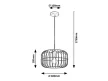 Rabalux Xenia 4919 függeszték, kék, 1x E27 (max 60 W) foglalat, IP20