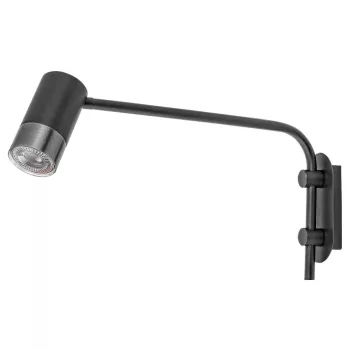   Rábalux 5072 ZIRCON beltéri fali lámpa matt fekete színben, GU10 foglalattal, IP20 védettséggel ( Rábalux 5072 )