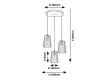 Rabalux Azurine 5227 függeszték, arany, 3x E27 (max 40 W) foglalat, IP20