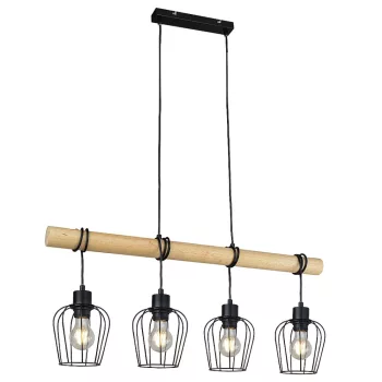 Rabalux FABIAN 5247 függeszték, matt fekete, 4db E27 foglalat, IP20