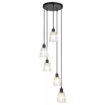 Rabalux Jarina 5334 függeszték, fekete, 5x E27 (max 40 W) foglalat, IP20