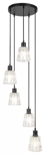 Rabalux Jarina 5334 függeszték, fekete, 5x E27 (max 40 W) foglalat, IP20