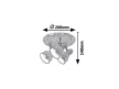 Rabalux Thelma 5388 spotlámpa, antik ezüst, 3x E14 (max 40 W) foglalat, IP20
