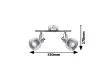 Rabalux Francis 5438 spotlámpa, szatin króm, 2x E14 (max 28 W) foglalat, IP20