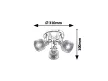 Rabalux Francis 5439 spotlámpa, szatin króm, 3x E14 (max 28 W) foglalat, IP20