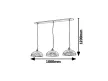 Rabalux Petrina 5460 függeszték, szatin króm, 3x E27 (max 40 W) foglalat, IP20