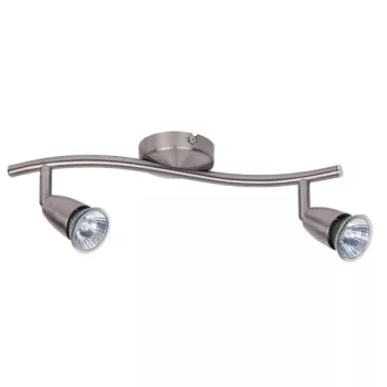   Rábalux 5992 NORMAN beltéri spotlámpa szatin króm színben, 2db GU10 foglalattal, IP20 védettséggel ( Rábalux 5992 )