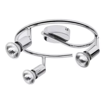   Rábalux 6048 NORTON beltéri spotlámpa króm színben, 3db GU10 foglalattal, IP20 védettséggel ( Rábalux 6048 )
