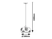 Rabalux Ginger 6049 függeszték, ezüst, 1x E14 (max 40 W) foglalat, IP20