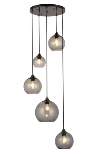Rabalux Tanesha 6440 függeszték, fekete, 5x E27 (max 40 W) foglalat, IP20