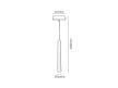 Rabalux LiTrack Pend.05N 70121 sínes függeszték, fekete, beépített LED 5 W, 220 lm, 4000 K, IP20