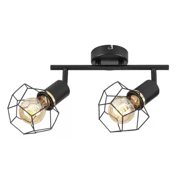Rabalux Fran 71066 mennyezeti lámpa, matt fekete, 2x E27 (max 40 W) foglalat, IP20
