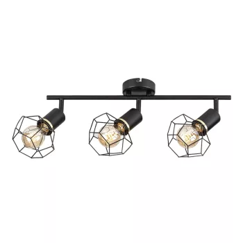 Rabalux Fran 71067 mennyezeti lámpa, matt fekete, 3x E27 (max 40 W) foglalat, IP20