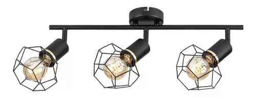 Rabalux Fran 71067 mennyezeti lámpa, matt fekete, 3x E27 (max 40 W) foglalat, IP20