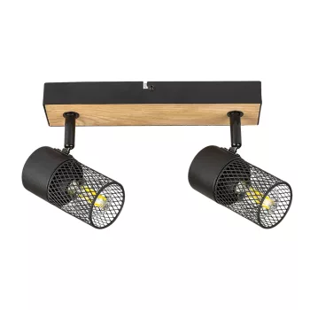   Rábalux 71152 Metta beltéri spotlámpa tölgy színben, 2db E14 foglalattal, IP20 védettséggel ( Rábalux 71152 )