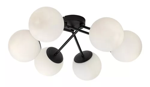 Rabalux Meduza 71294 mennyezeti lámpa, matt fekete, 6x E14 (max 20 W) foglalat, IP20