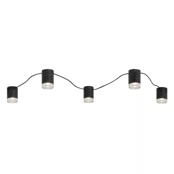 Rabalux Looplab 71295 mennyezeti lámpa, fekete, 5x G9 (max 28 W) foglalat, IP20