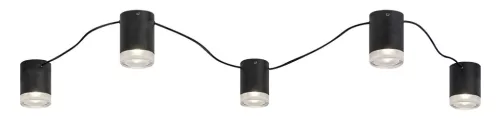 Rabalux Looplab 71295 mennyezeti lámpa, fekete, 5x G9 (max 28 W) foglalat, IP20