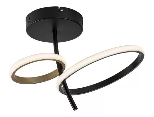 Rabalux Emilion 71296 mennyezeti lámpa, fekete/ arany, beépített LED 24 W, 1450 lm, 4000 K, IP20