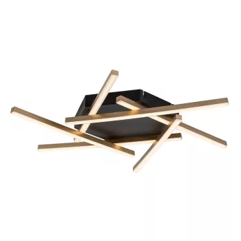 Rabalux Severine 71365 mennyezeti lámpa, fekete/ arany, beépített LED 40 W, 2060 lm, 3000 K, IP20