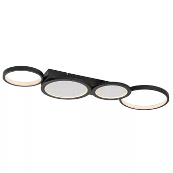 Rabalux Aranis 71379 mennyezeti lámpa, fekete, beépített LED 40 W, 2300 lm, 3000-6500 K, IP20