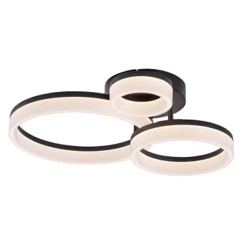 Rabalux Amilia 71385 mennyezeti lámpa, fekete, beépített LED 24 W, 2070 lm, 3000, 4000, 6500 K, IP20